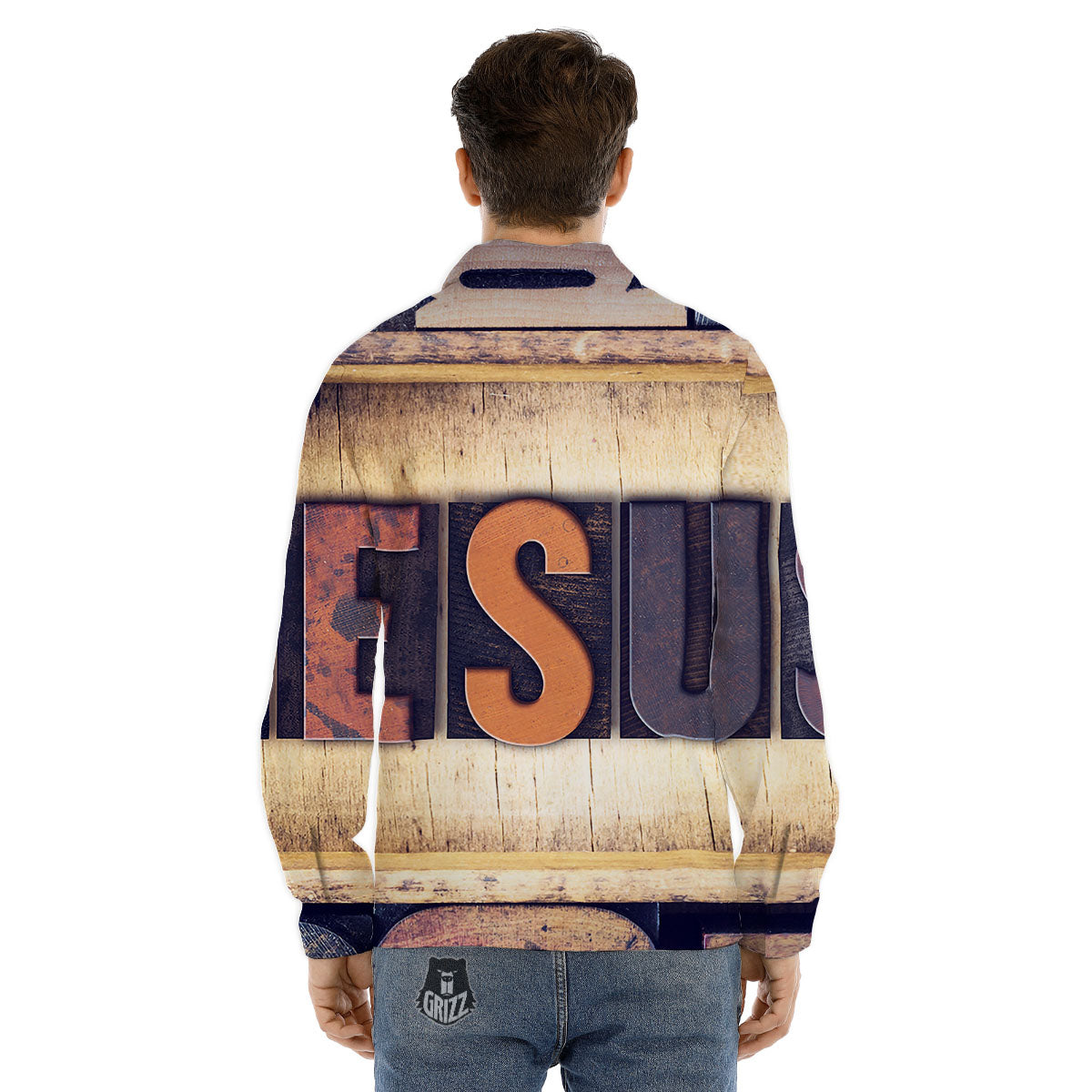 Religious Jesus Words Print Men's Dress Shirts-grizzshop