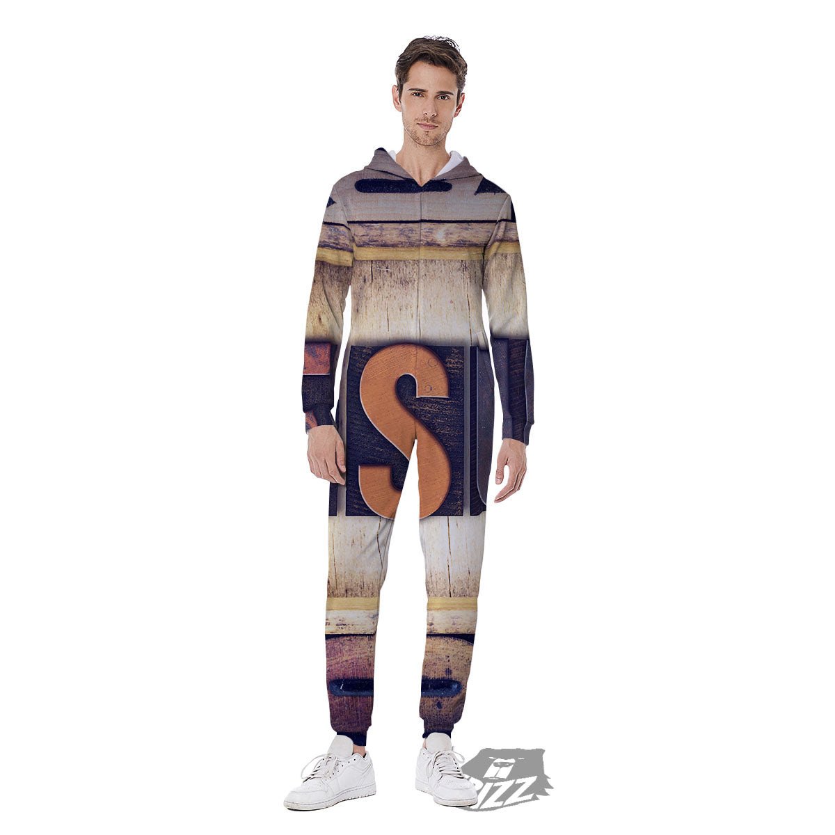 Religious Jesus Words Print Men's Jumpsuit-grizzshop