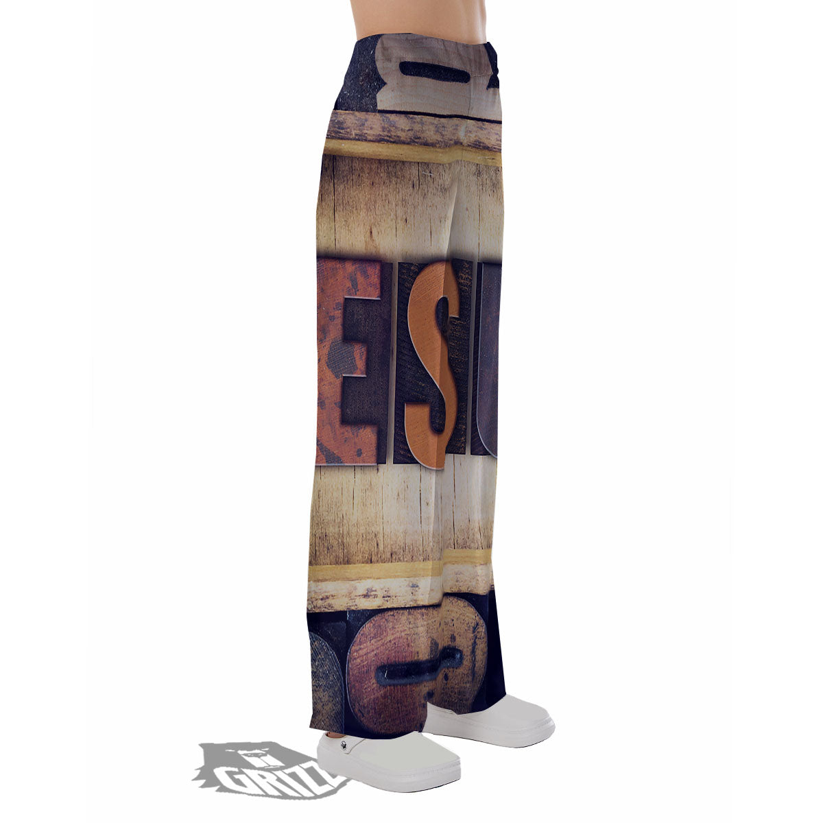 Religious Jesus Words Print Pajama Pants-grizzshop