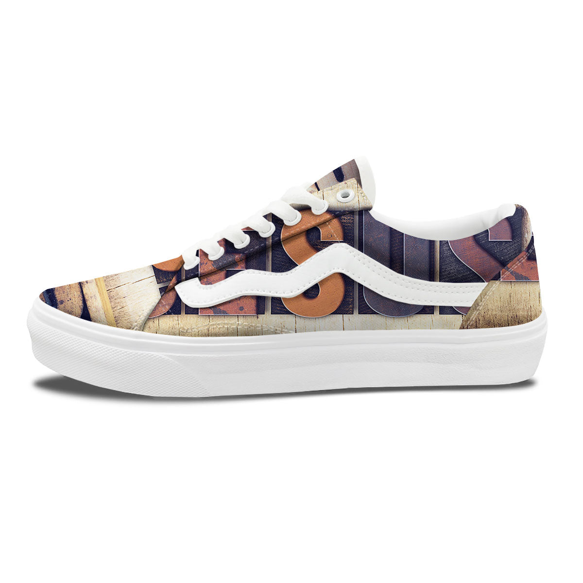 Religious Jesus Words Print Skate Shoes-grizzshop