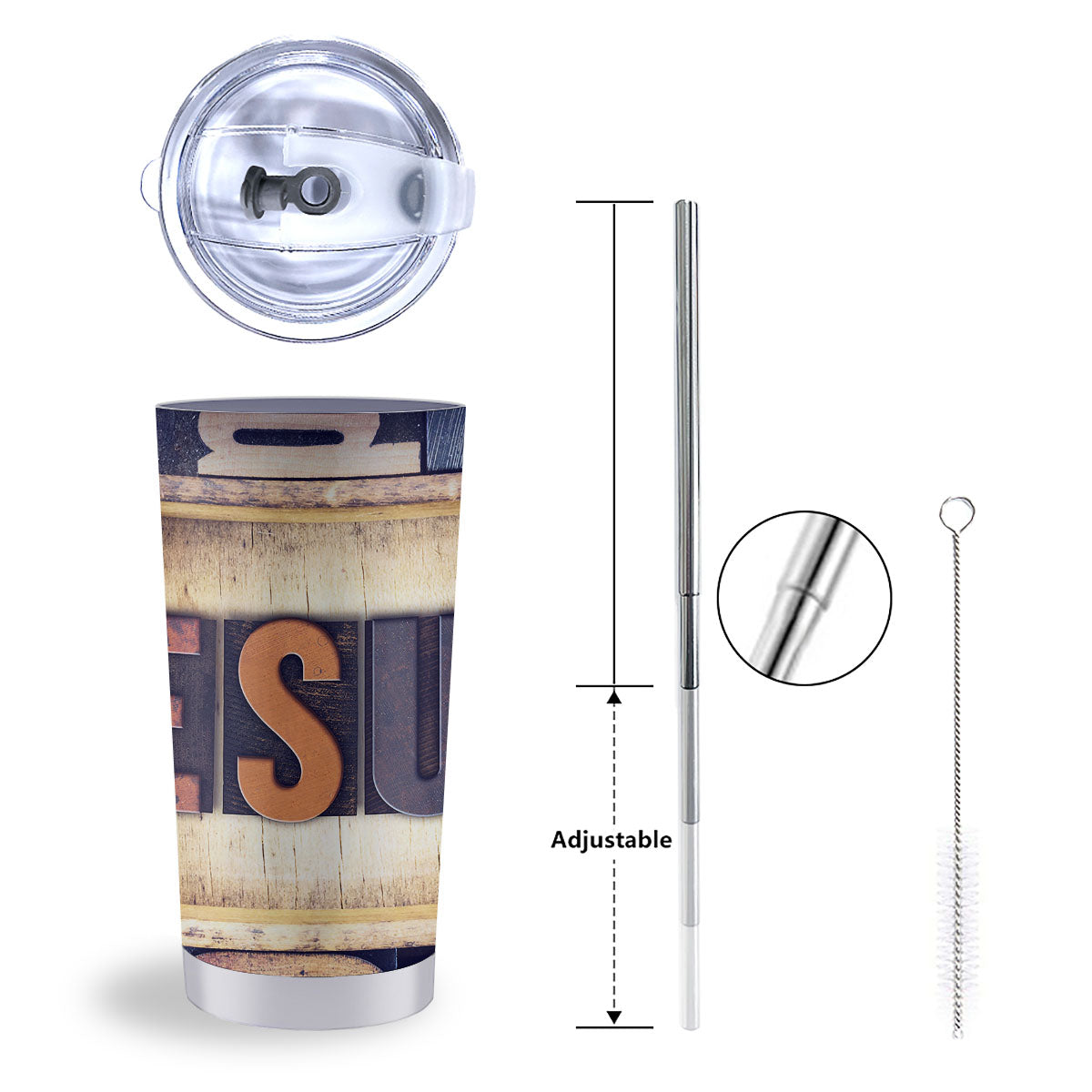 Religious Jesus Words Print Tumbler-grizzshop