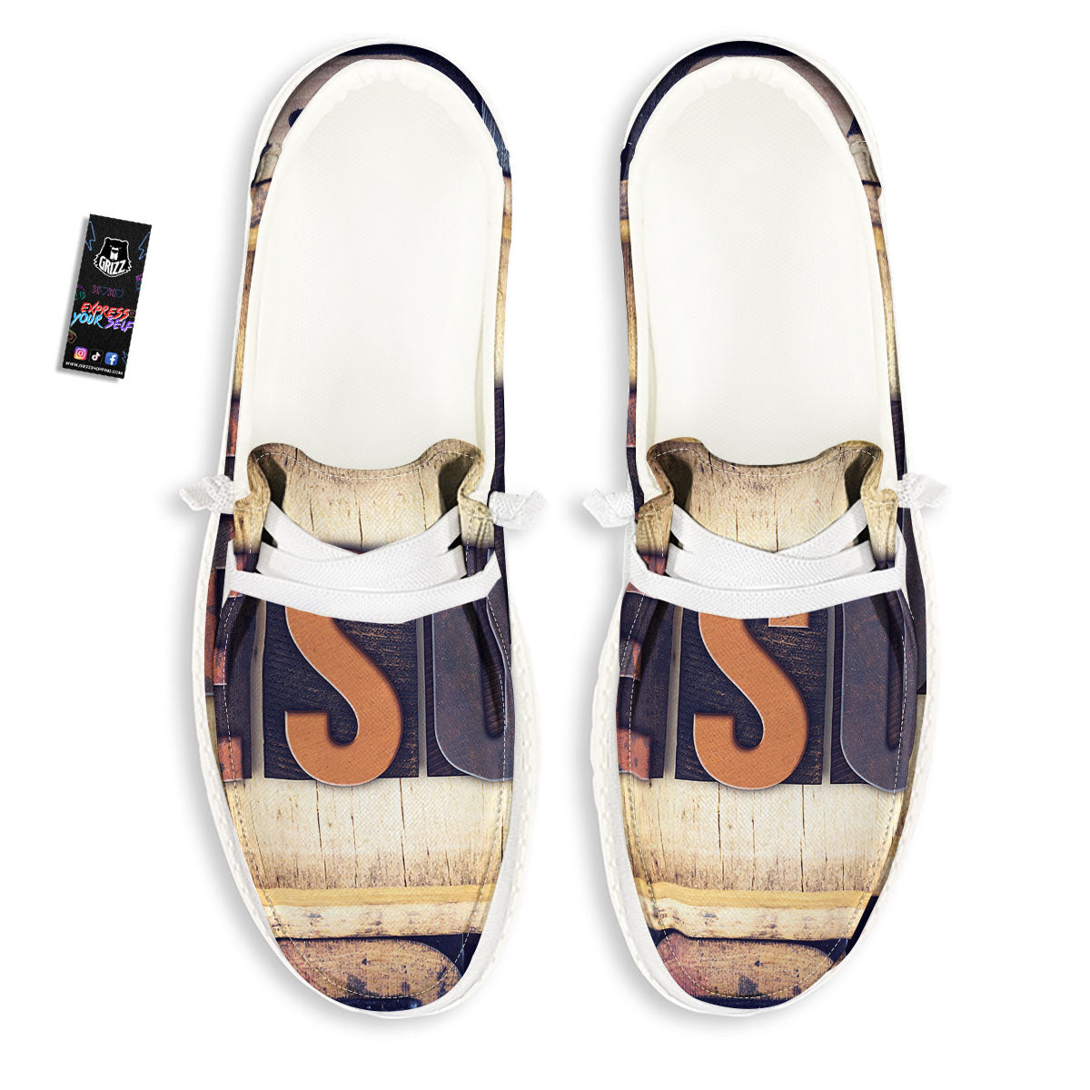 Religious Jesus Words Print White Loafers-grizzshop