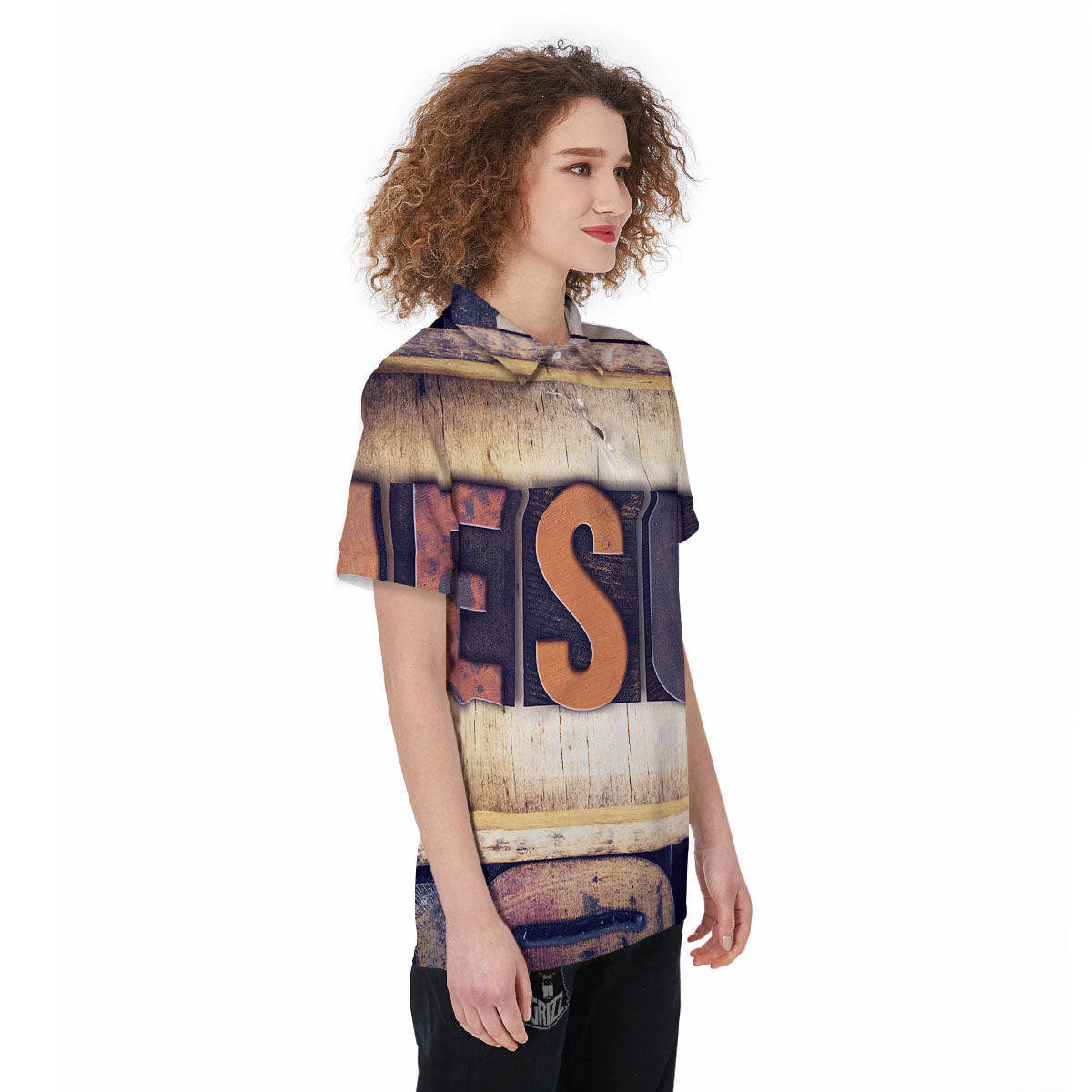 Religious Jesus Words Print Women's Golf Shirts-grizzshop