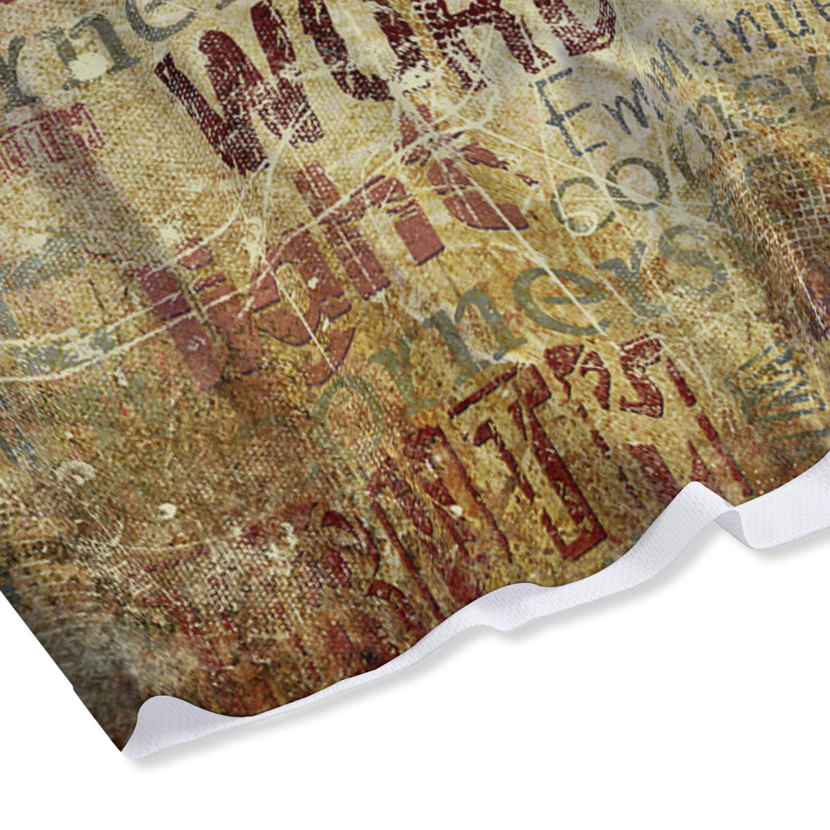 Religious Of God Word Print Mesh Shorts