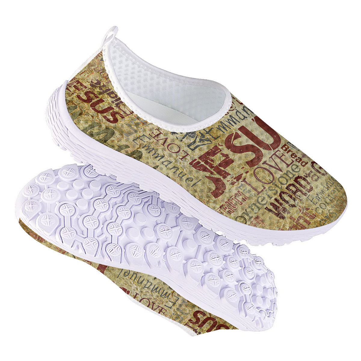 Religious Of God Word Print Nurse Shoes-grizzshop