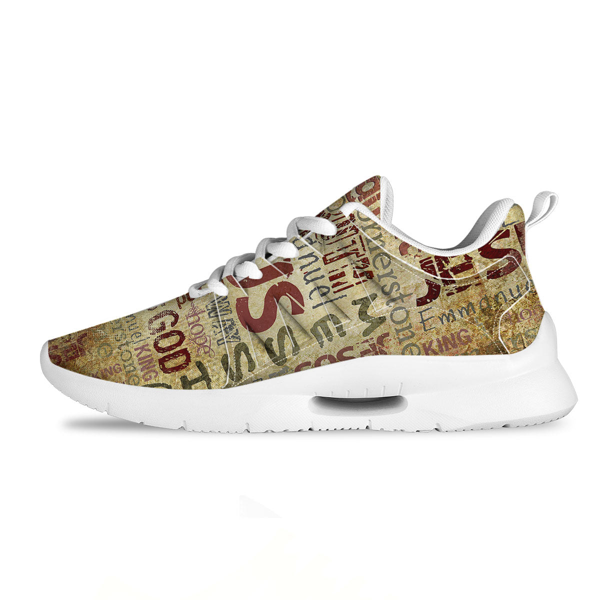 Religious Of God Word Print Tennis Shoes-grizzshop