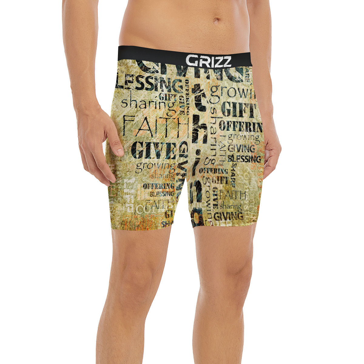 Religious Words Tithing And Giving Print Boxer Briefs-grizzshop