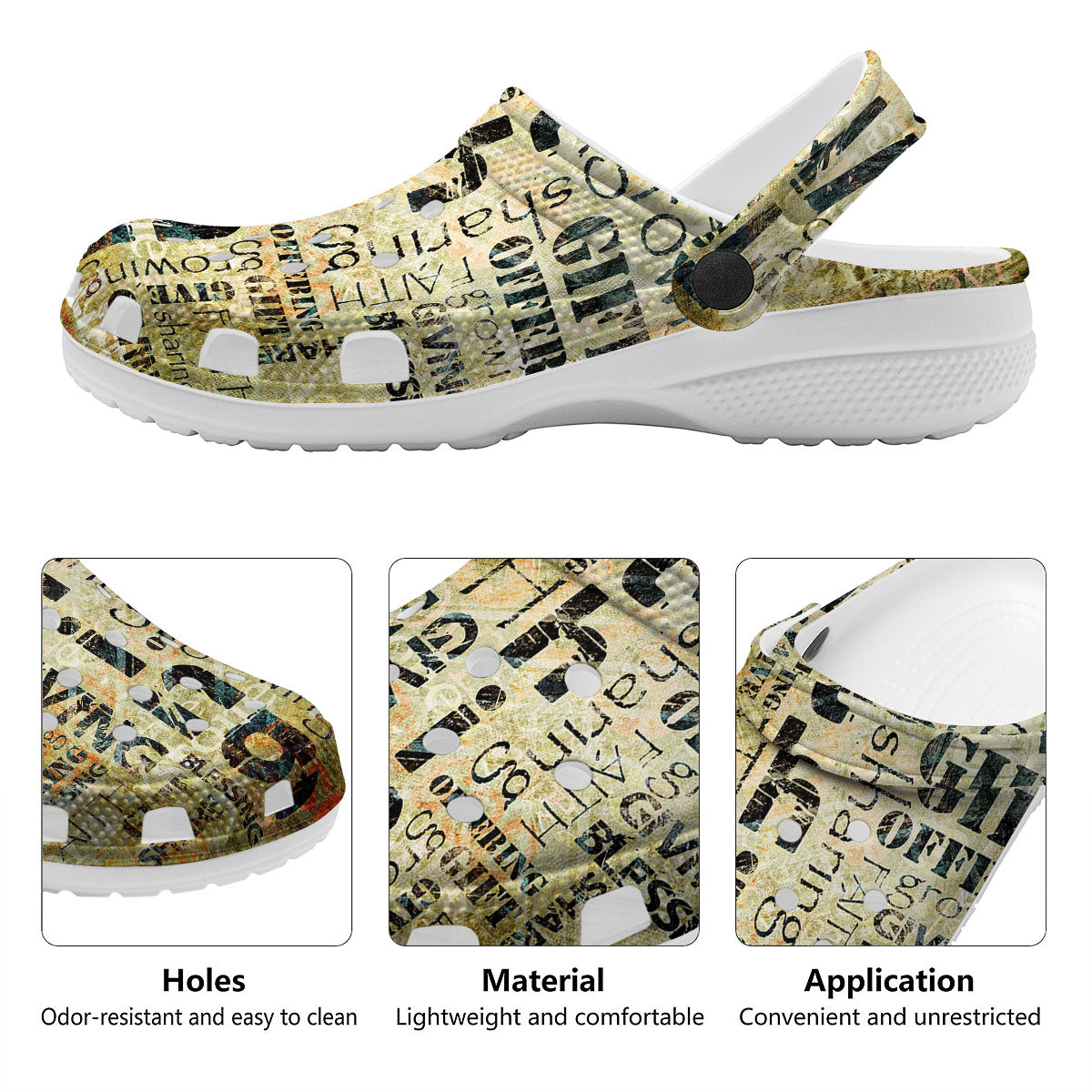 Religious Words Tithing And Giving Print Clog-grizzshop