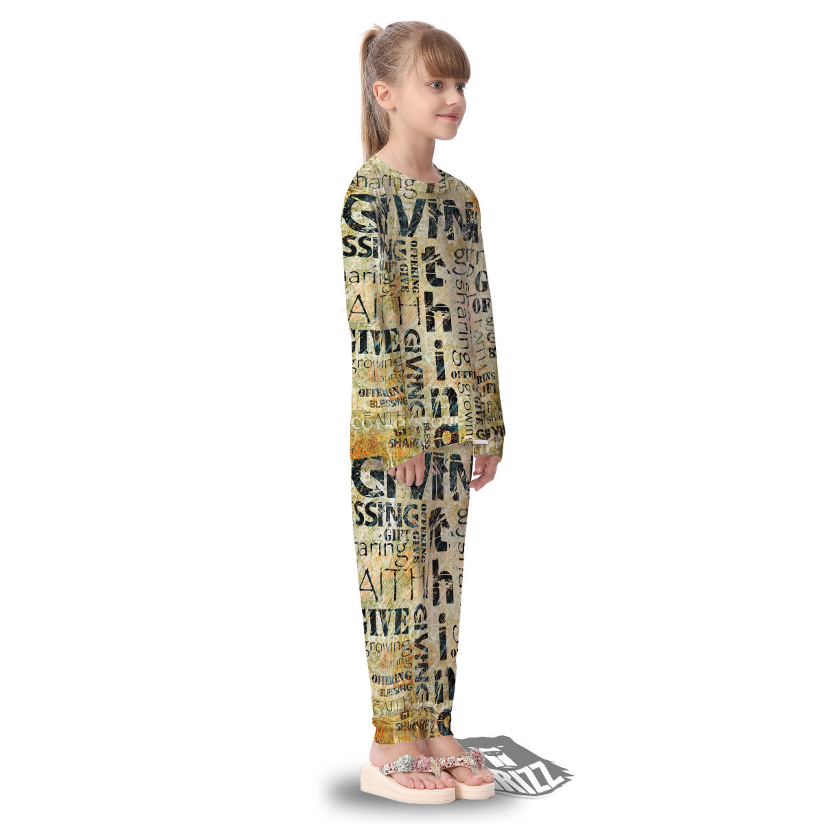 Religious Words Tithing And Giving Print Kid's Pajamas-grizzshop