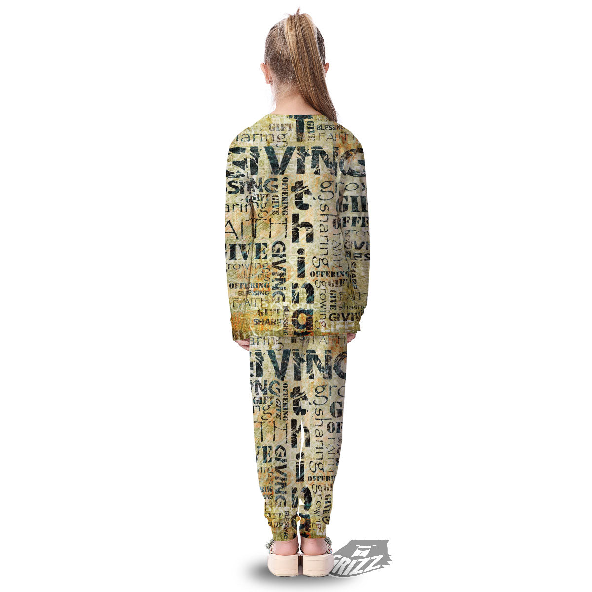 Religious Words Tithing And Giving Print Kid's Pajamas-grizzshop