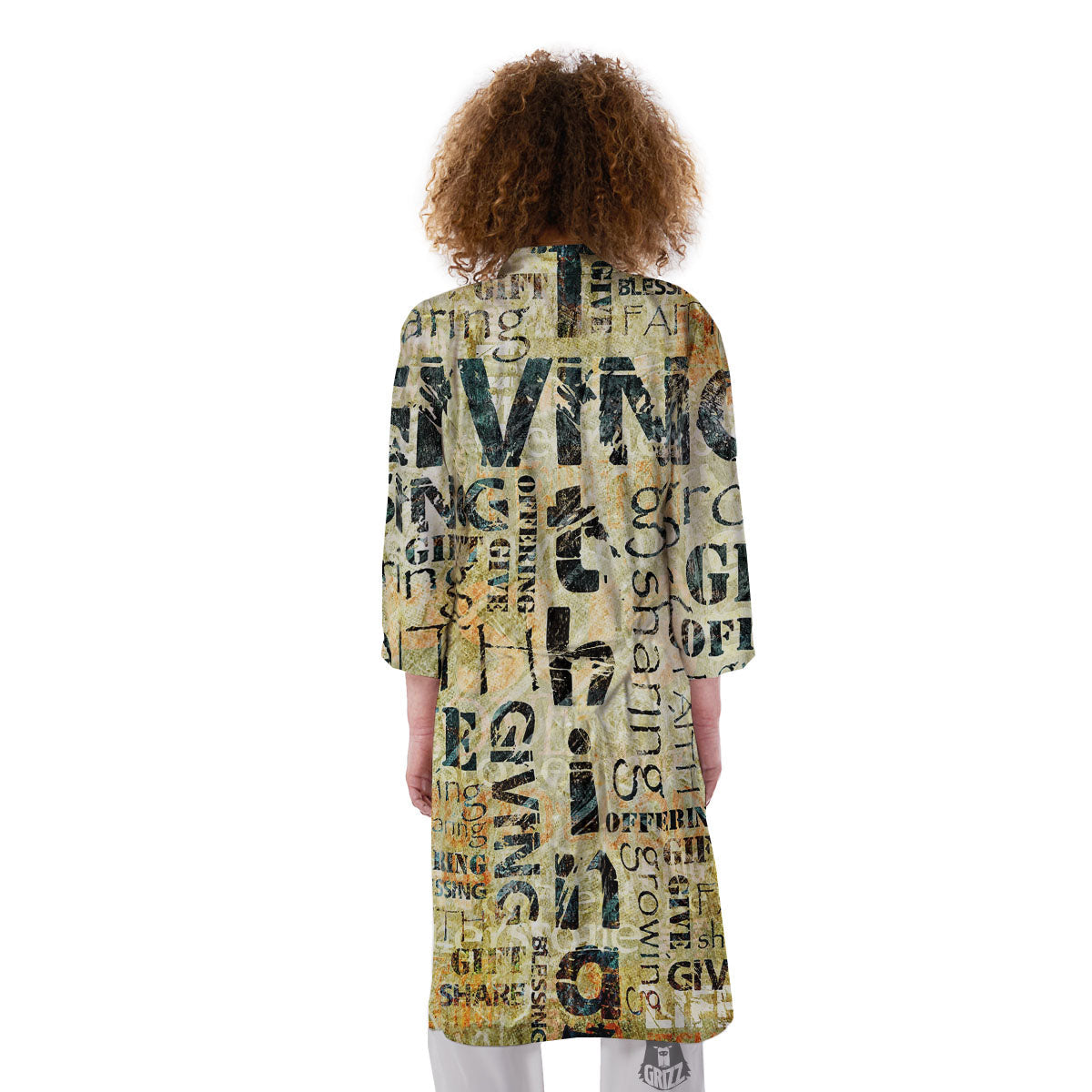 Religious Words Tithing And Giving Print Kimono-grizzshop