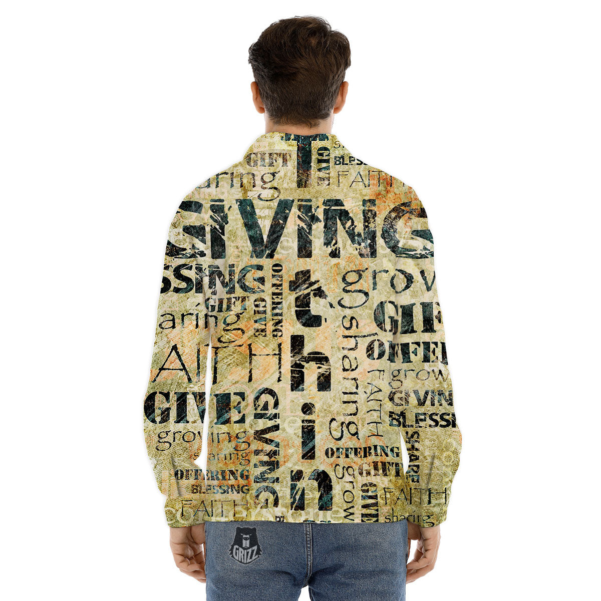 Religious Words Tithing And Giving Print Men's Dress Shirts-grizzshop