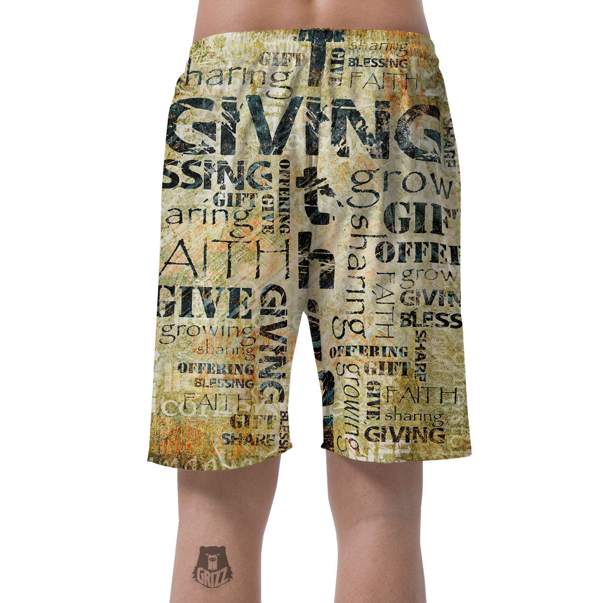 Religious Words Tithing And Giving Print Men's Shorts-grizzshop