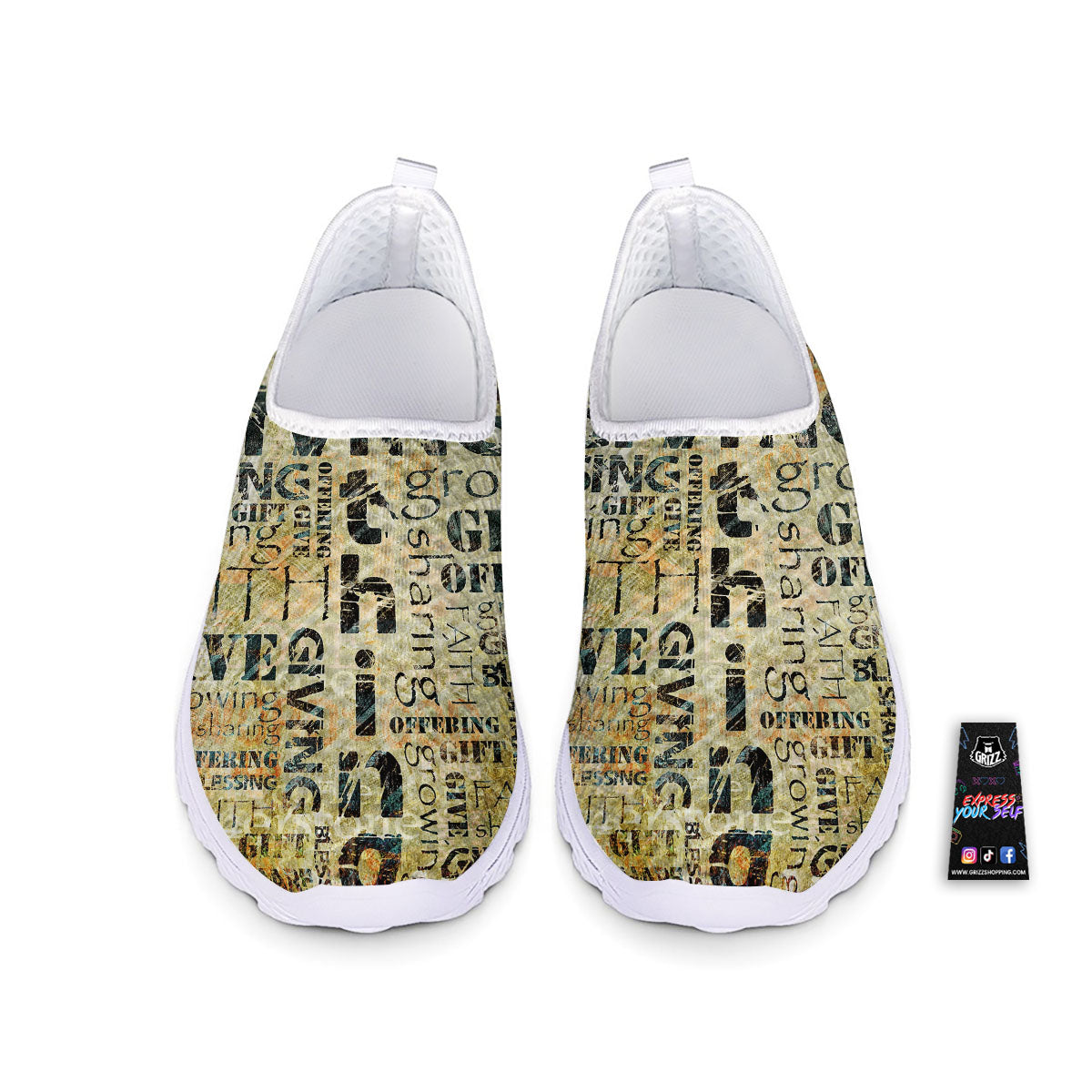 Religious Words Tithing And Giving Print Nurse Shoes-grizzshop