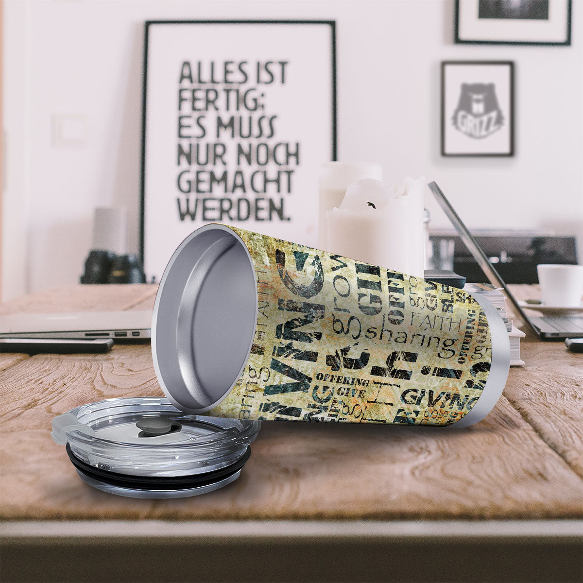 Religious Words Tithing And Giving Print Tumbler-grizzshop