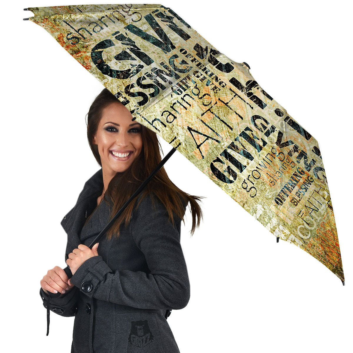 Religious Words Tithing And Giving Print Umbrella-grizzshop