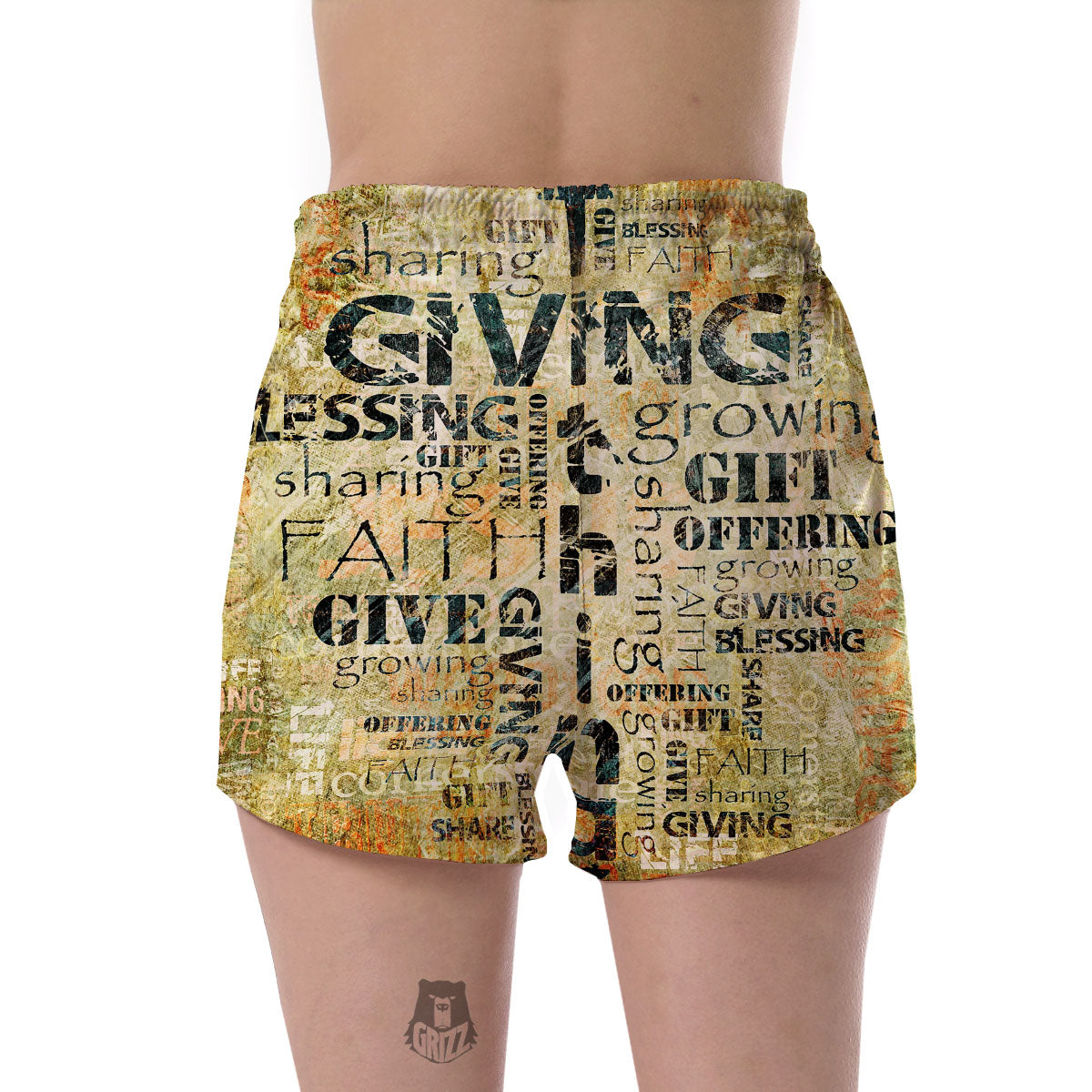 Religious Words Tithing And Giving Print Women's Shorts-grizzshop