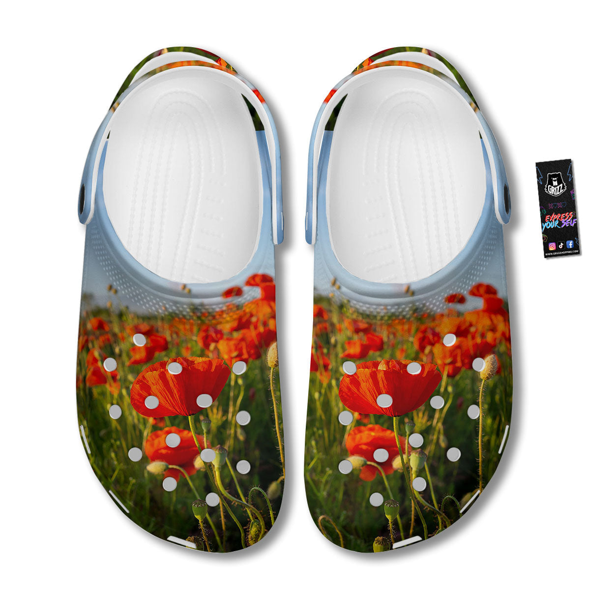 Remembrance Poppy Day Print Clog-grizzshop