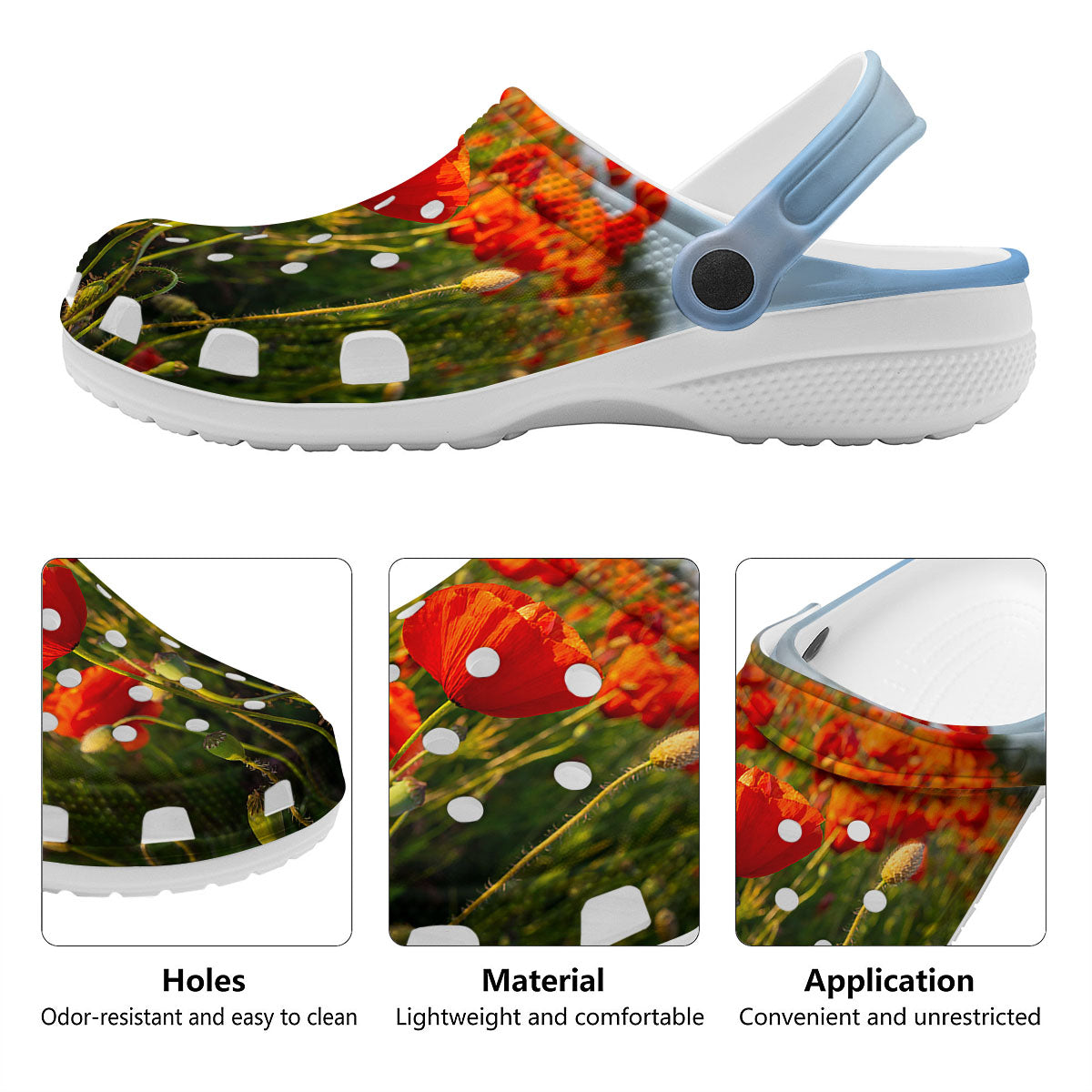 Remembrance Poppy Day Print Clog-grizzshop