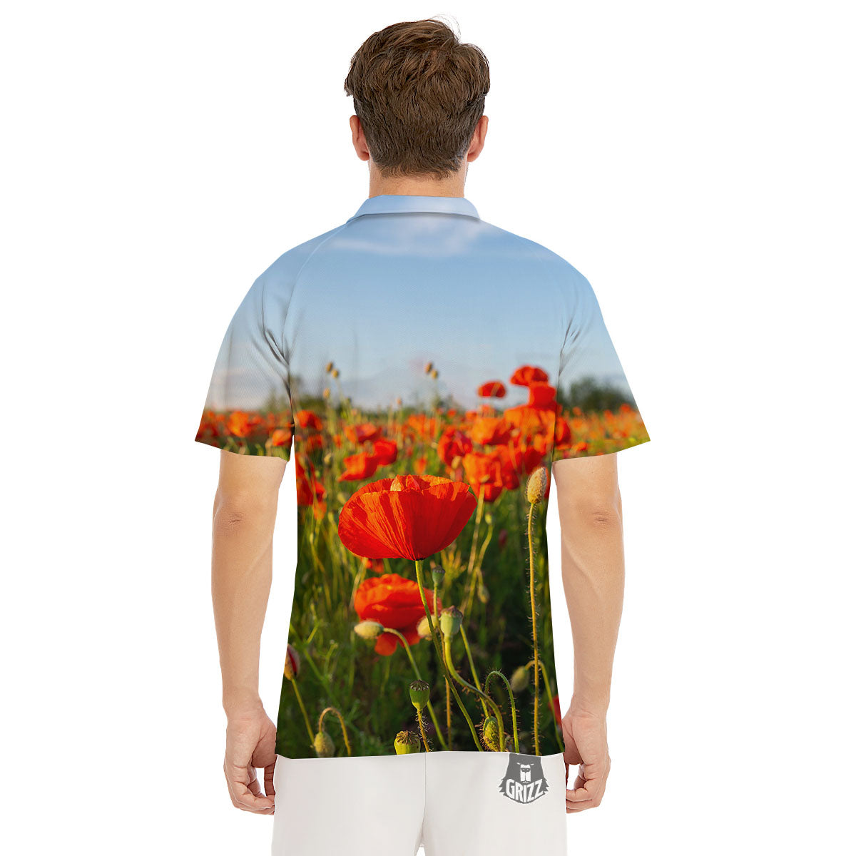 Remembrance Poppy Day Print Men's Golf Shirts-grizzshop