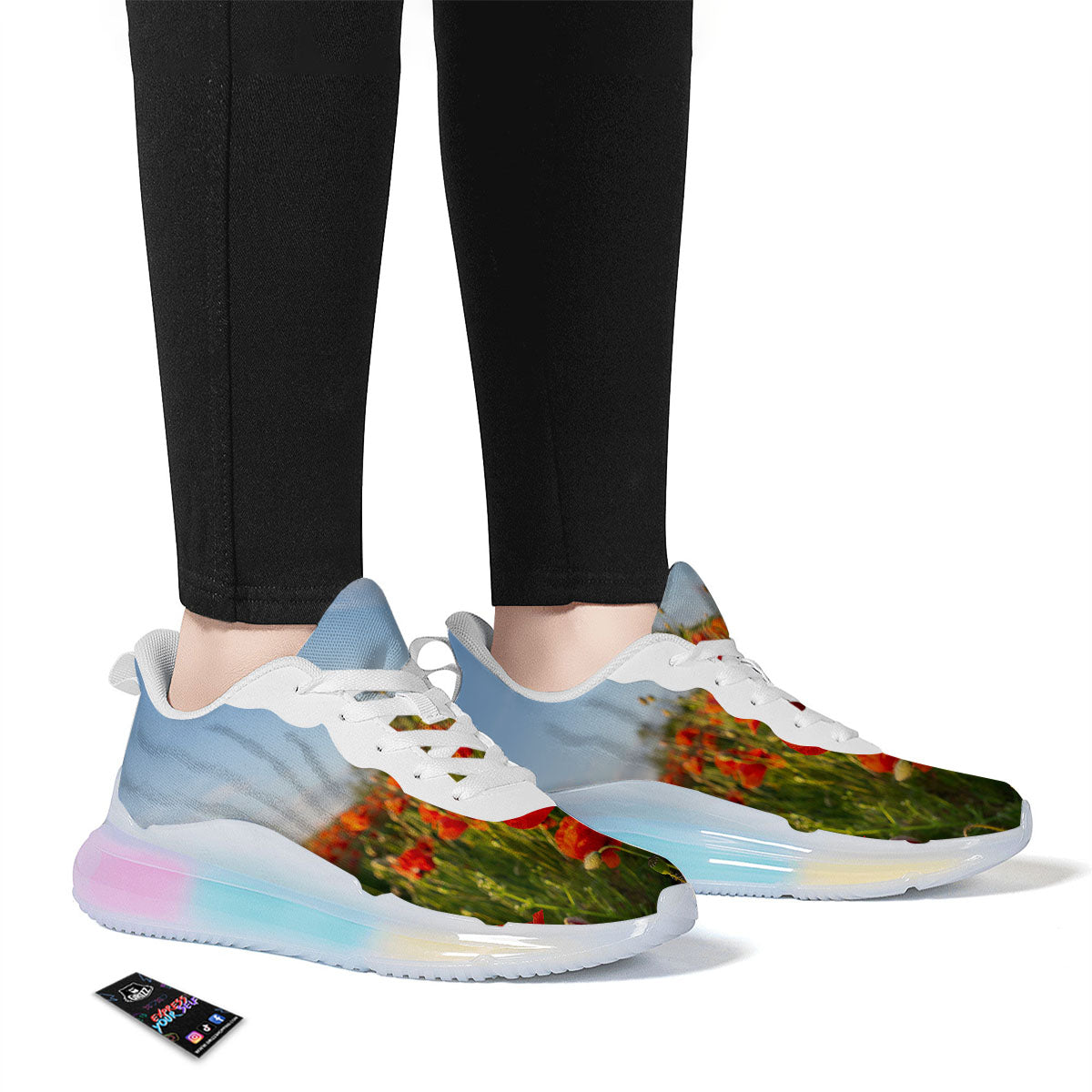 Remembrance Poppy Day Print Running Sneakers-grizzshop