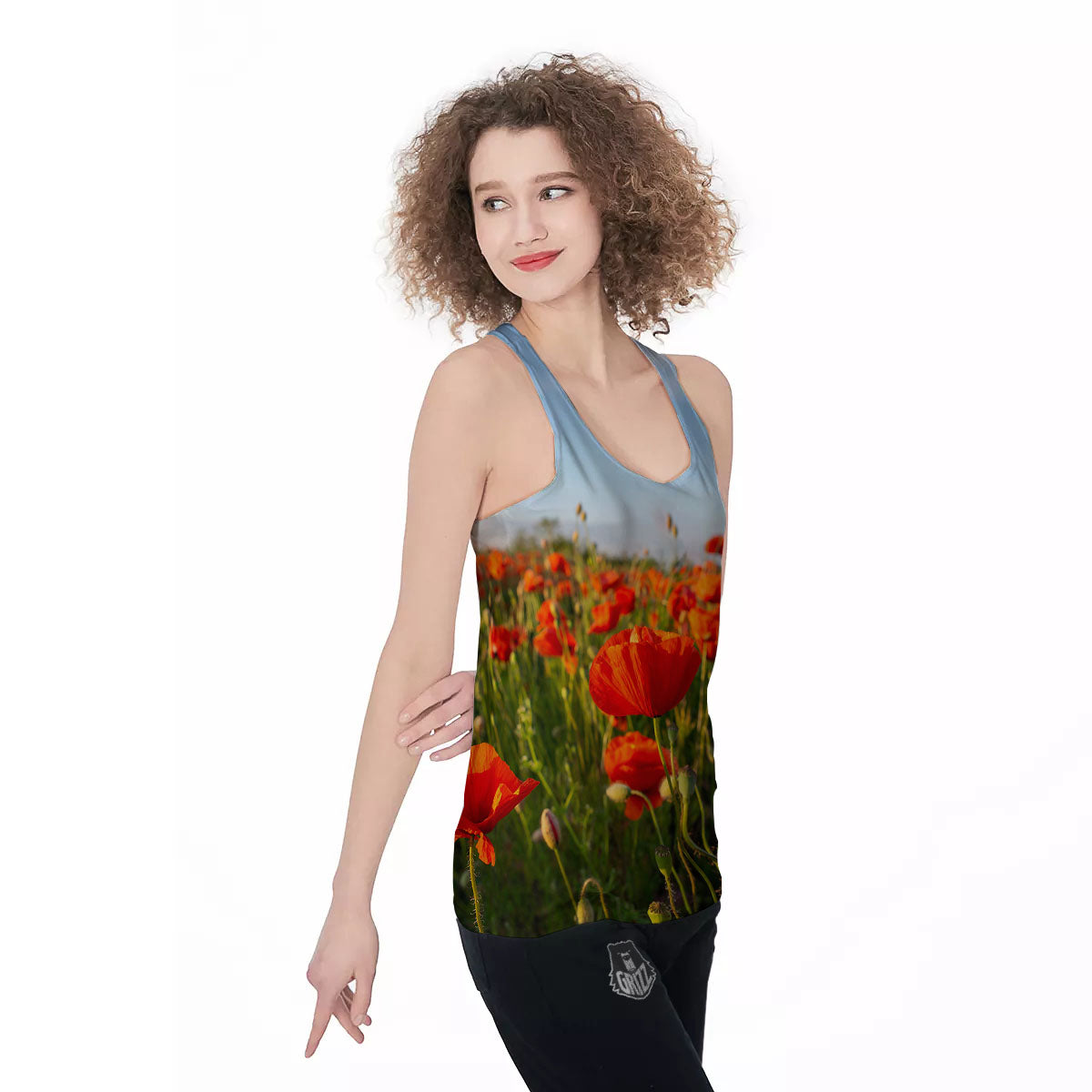 Remembrance Poppy Day Print Women's Racerback Tank Top-grizzshop