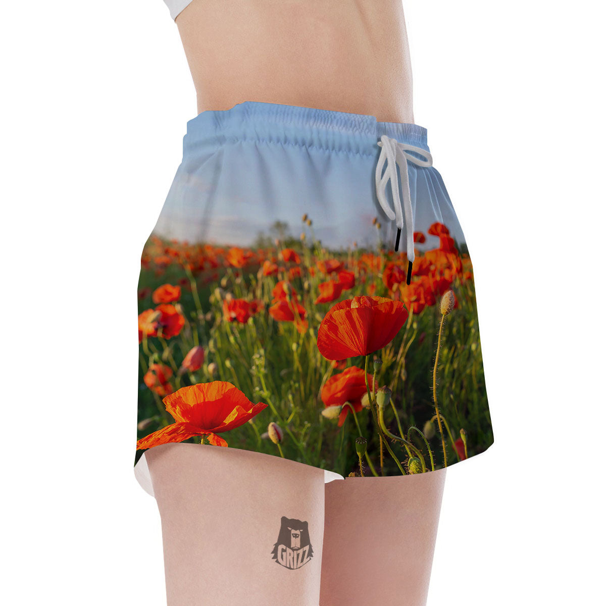 Remembrance Poppy Day Print Women's Shorts-grizzshop