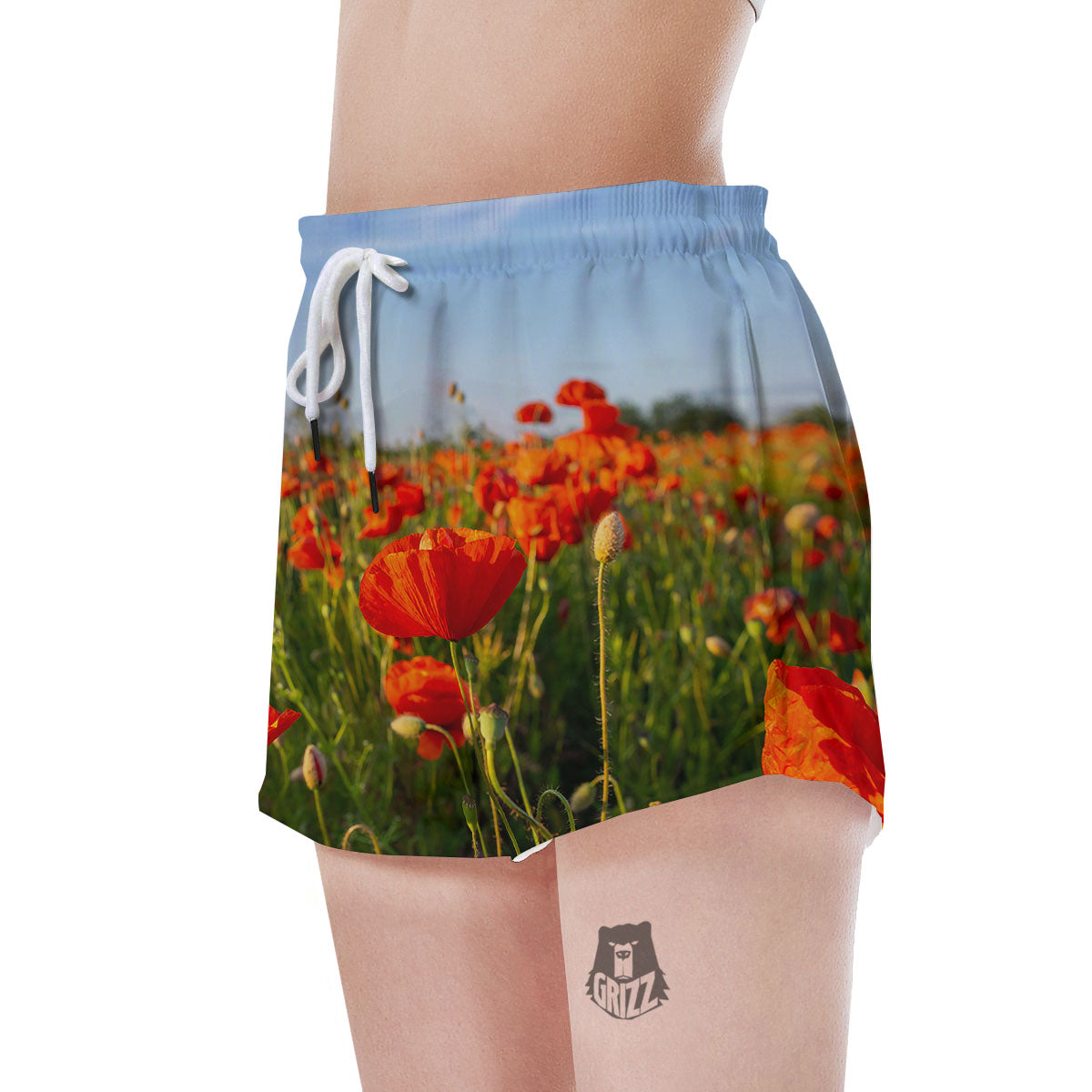 Remembrance Poppy Day Print Women's Shorts-grizzshop