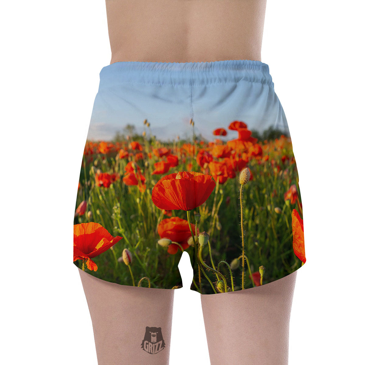 Remembrance Poppy Day Print Women's Shorts-grizzshop