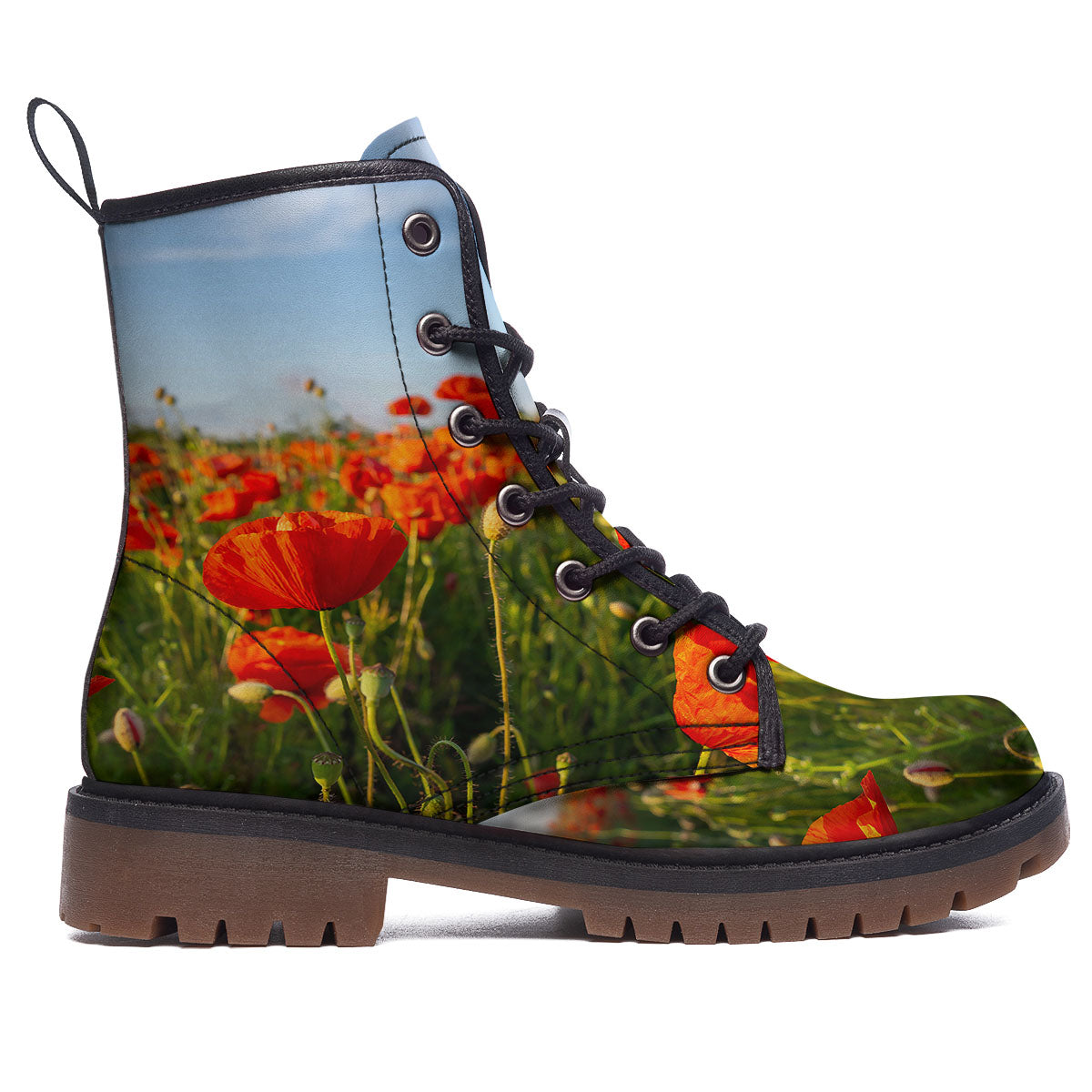Remembrance Poppy Day Print Work Boots-grizzshop