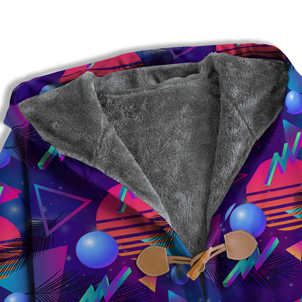 Retro Futuristic Neon Theme Print Pattern Men's Windbreaker Jacket-grizzshop