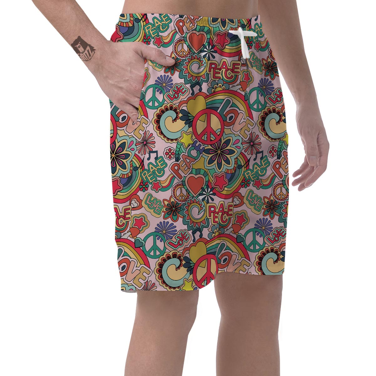 Retro Hippie Men's Shorts-grizzshop