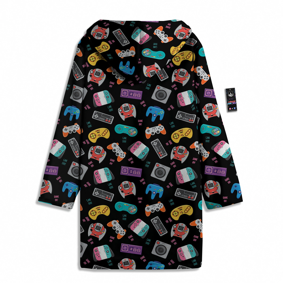 Retro Video Game Controller Print Pattern Men's Windbreaker Jacket-grizzshop