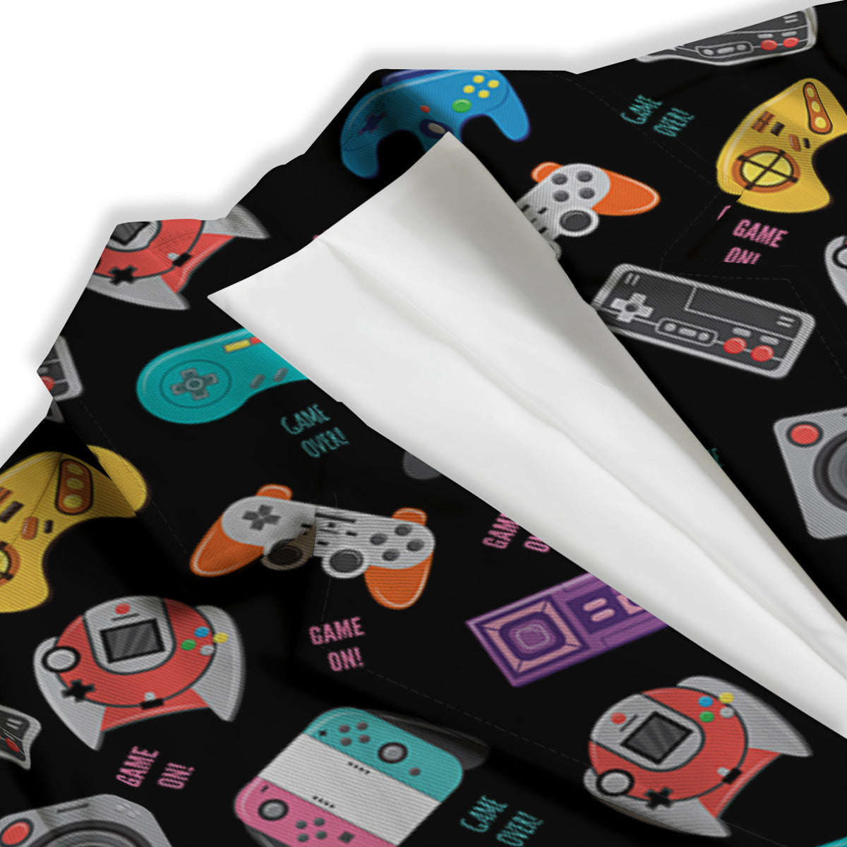 Retro Video Game Controller Print Pattern Women's Blazer-grizzshop