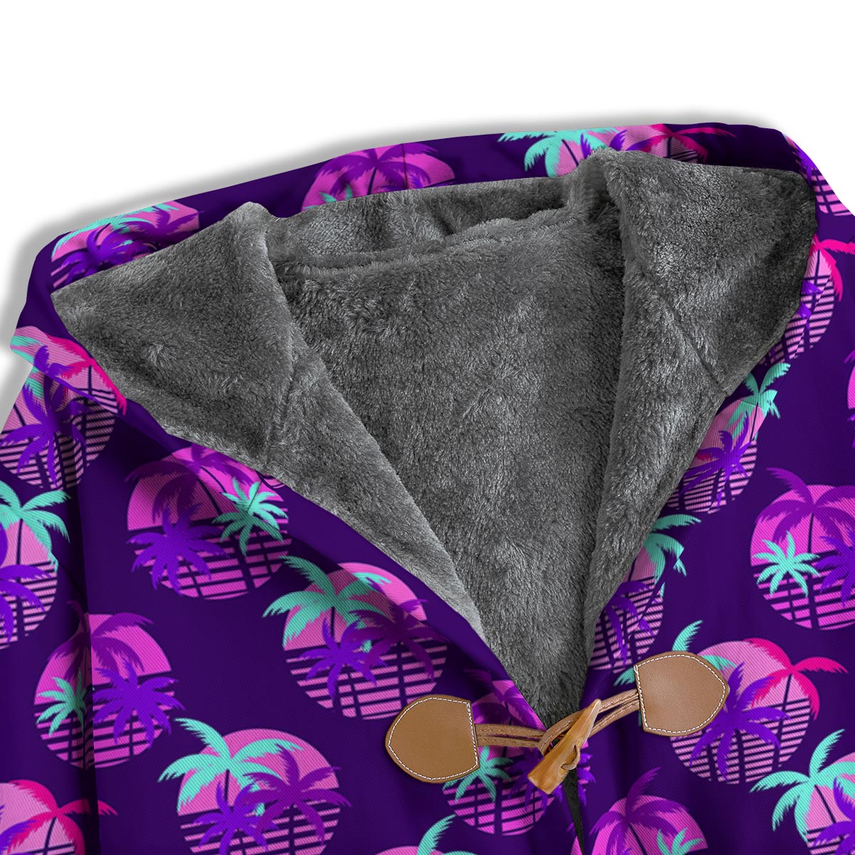 Retrowave Sunset Palm Tree Print Pattern Men's Windbreaker Jacket-grizzshop
