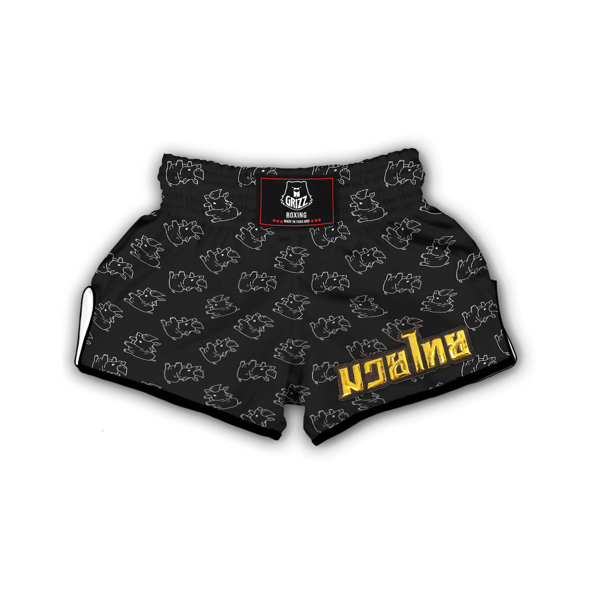 Flowers Seven Chakras Print Pattern Muay Thai Boxing Shorts main image 1