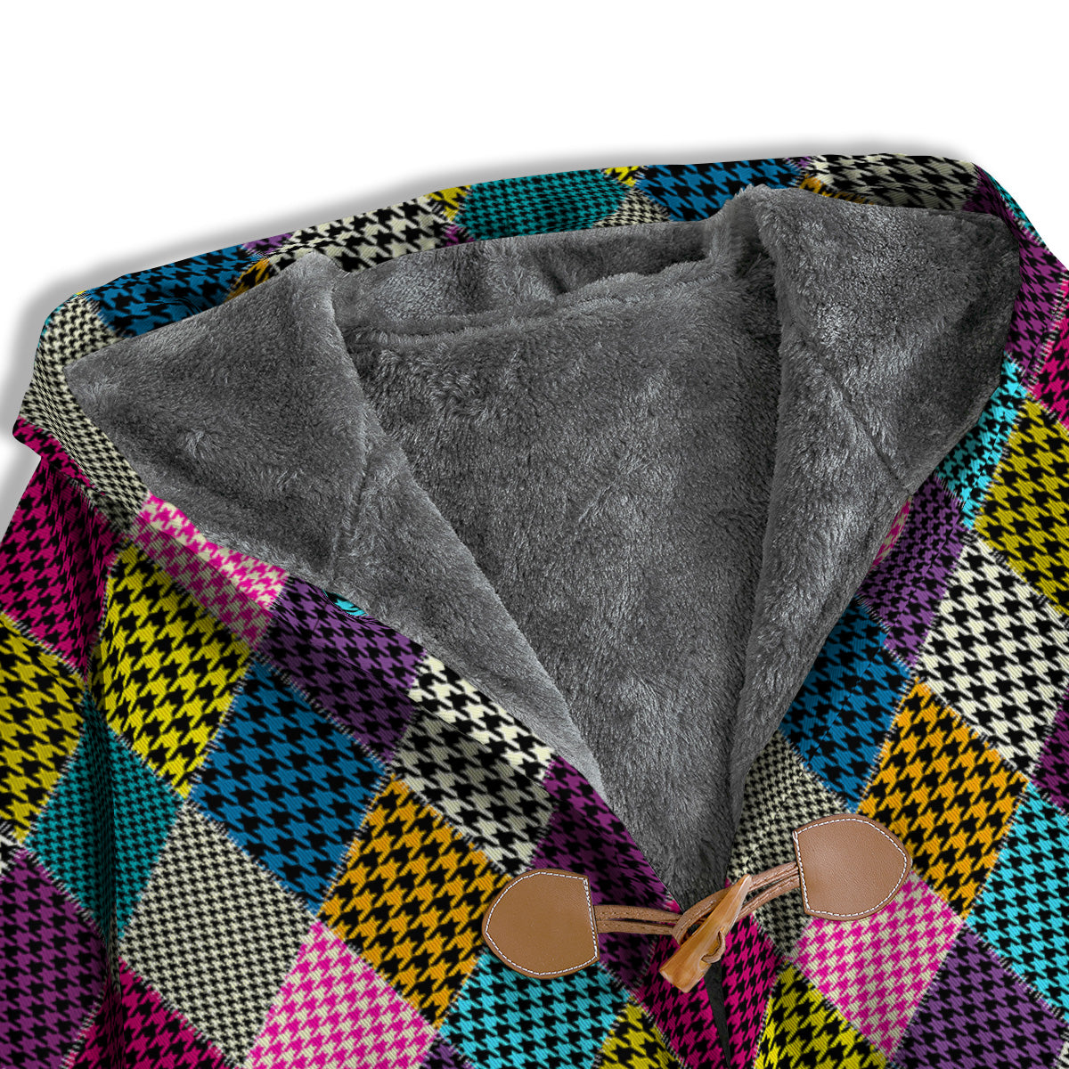 Rhombuses Houndstooth Colorful Print Pattern Men's Windbreaker Jacket-grizzshop
