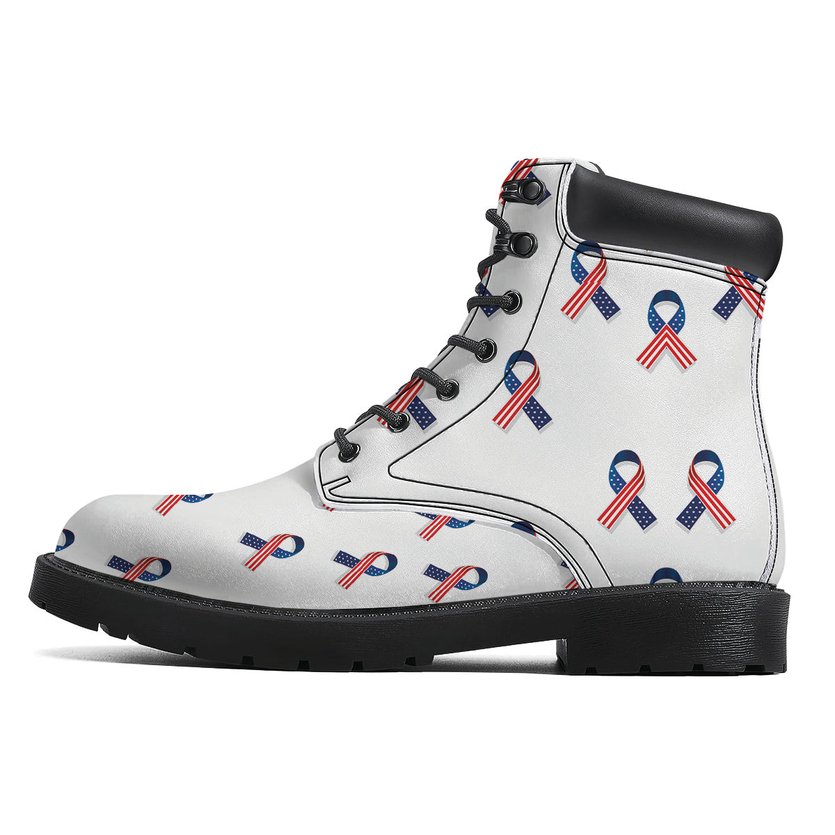 Ribbon American Flag Print Pattern Boots-grizzshop