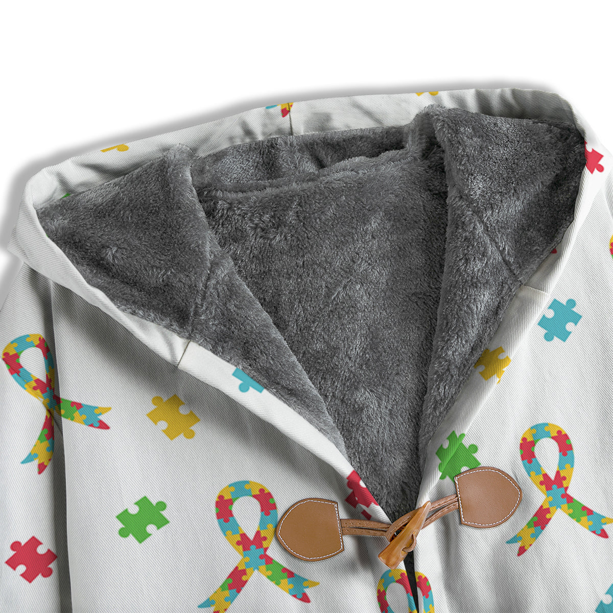 Ribbon Autism Awareness Print Pattern Men's Windbreaker Jacket-grizzshop