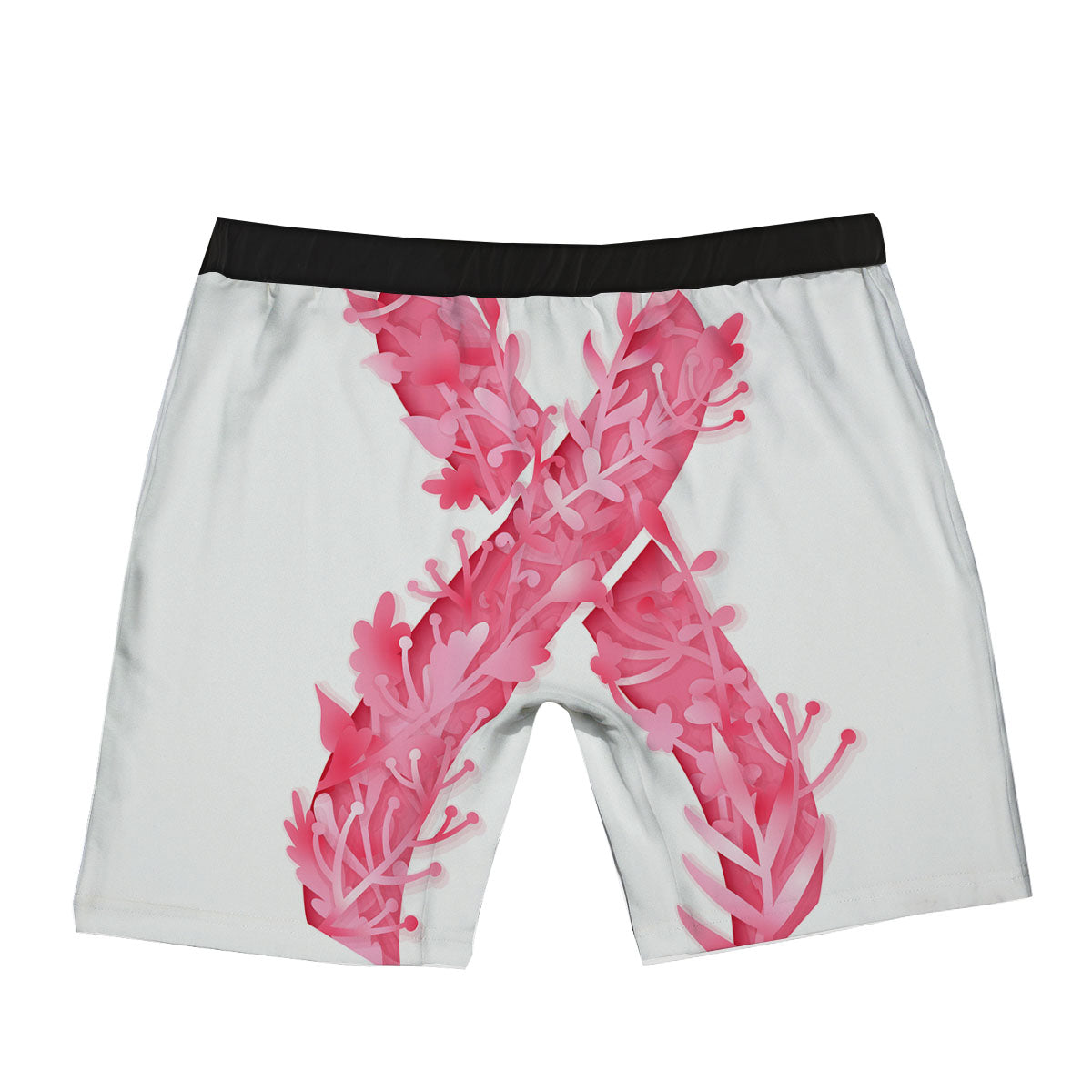 Ribbon Flower Pink Breast Cancer Print Boxer Briefs-grizzshop