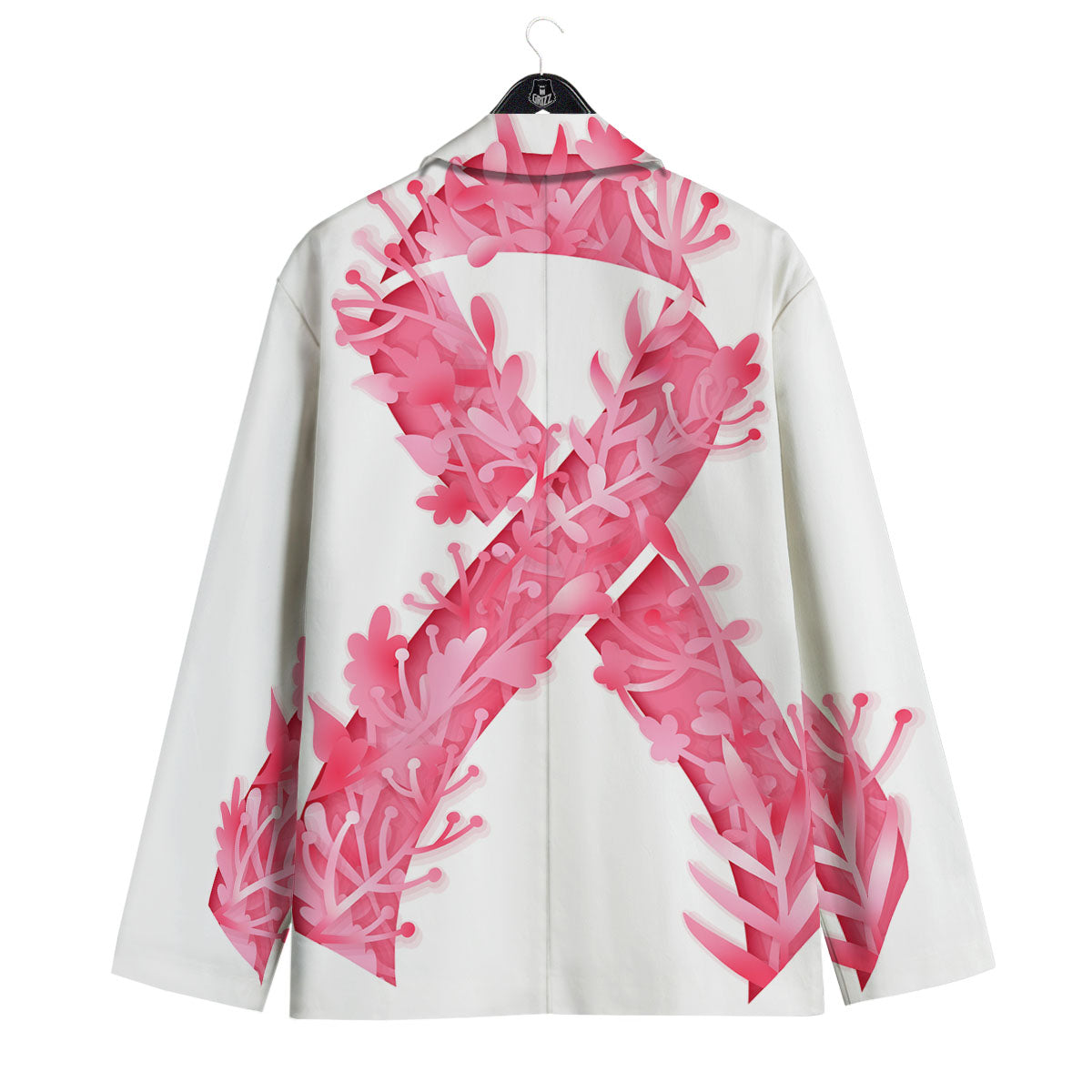 Ribbon Flower Pink Breast Cancer Print Men's Sport Coat-grizzshop