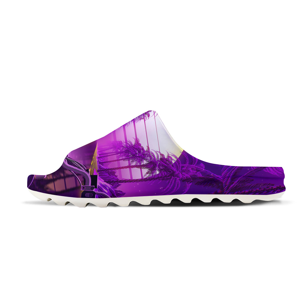 Riding Motorcycle Retro Purple Print Sandals-grizzshop