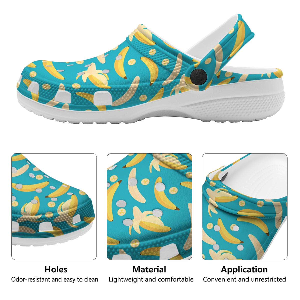 Ripe Banana Print Pattern Clog-grizzshop