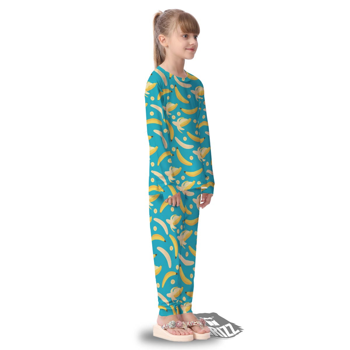 Ripe Banana Print Pattern Kid's Pajamas-grizzshop