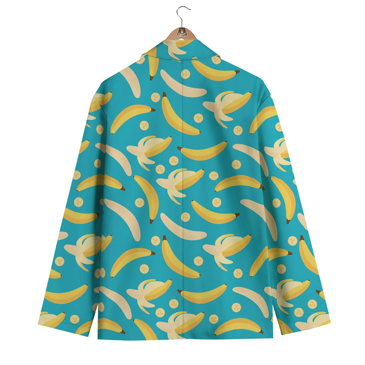 Ripe Banana Print Pattern Men's Blazer-grizzshop