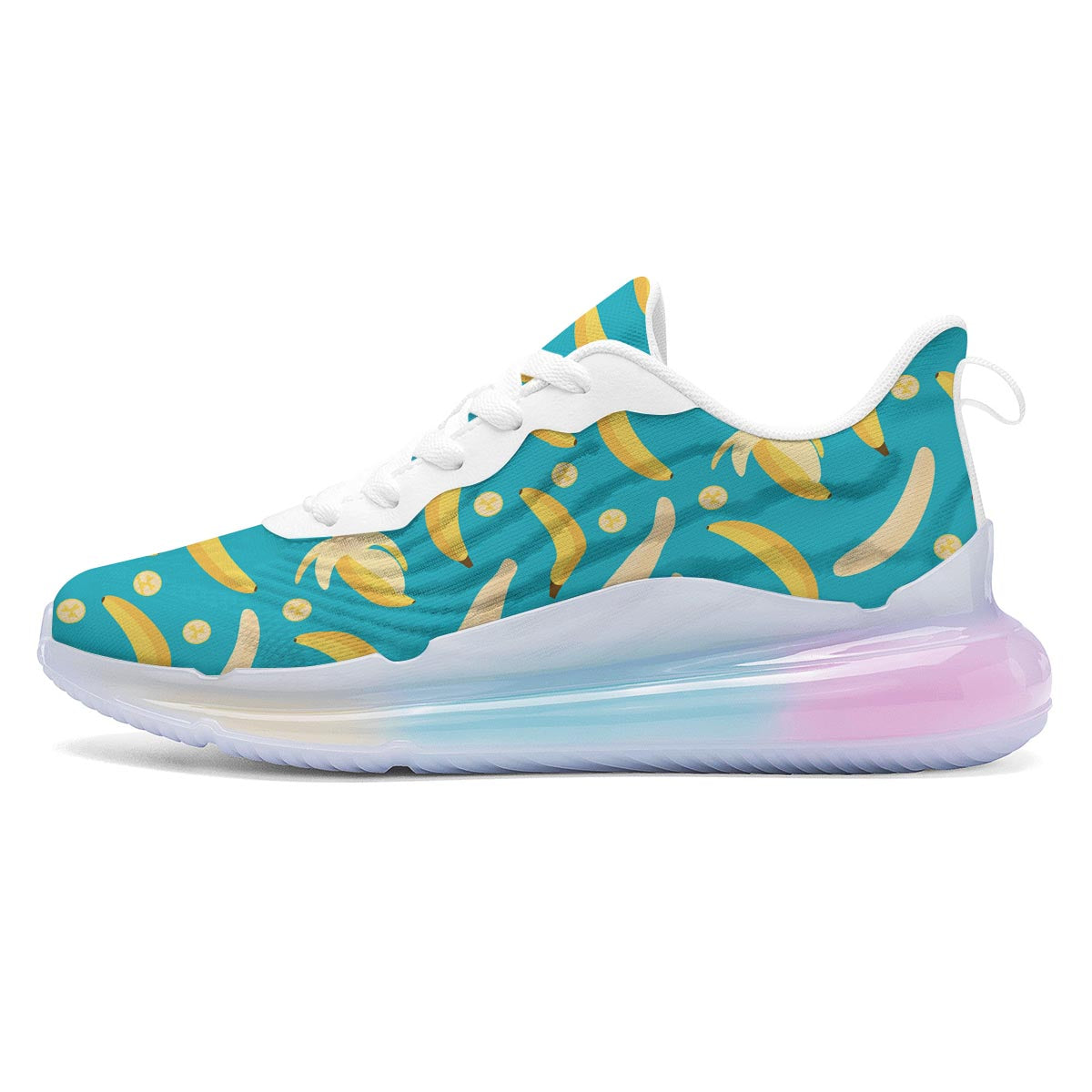 Ripe Banana Print Pattern Running Sneakers-grizzshop