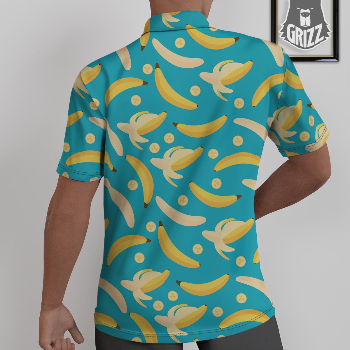 Ripe Banana Print Pattern Untucked Shirts-grizzshop