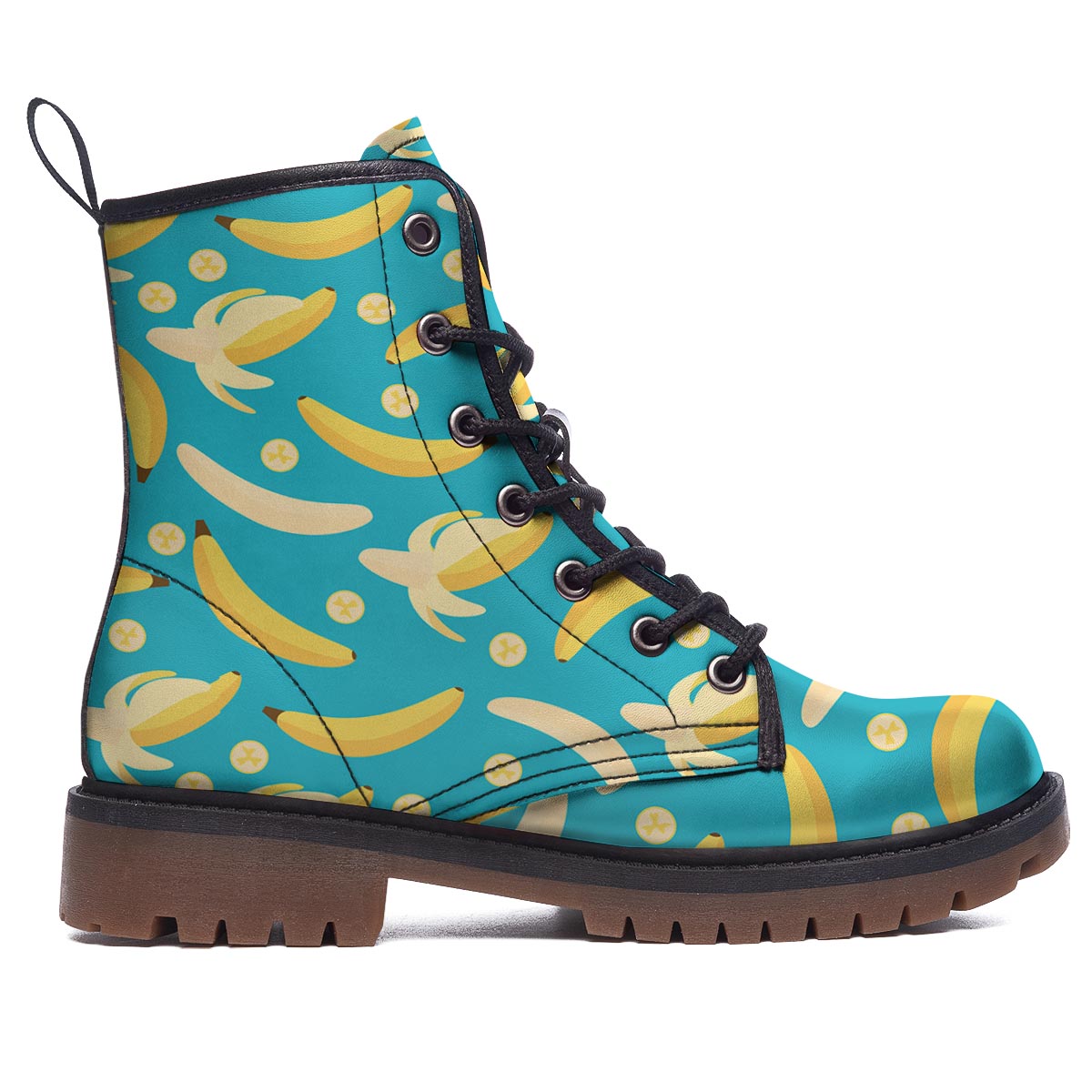 Ripe Banana Print Pattern Work Boots-grizzshop