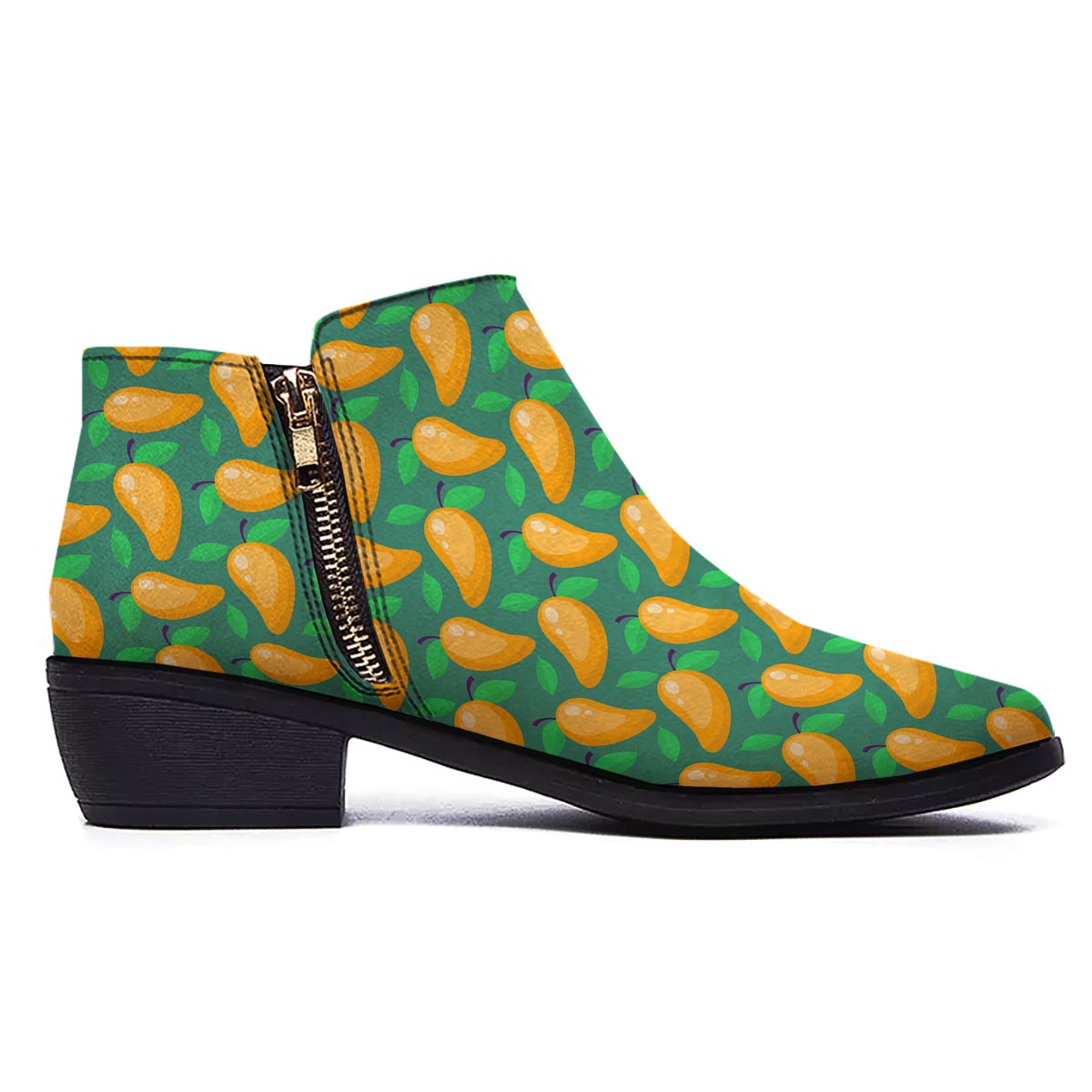Ripe Mango Fruit Print Pattern Ankle Boots-grizzshop