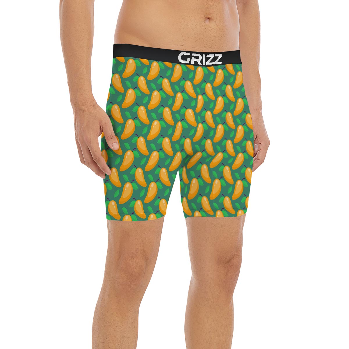 Ripe Mango Fruit Print Pattern Boxer Briefs-grizzshop